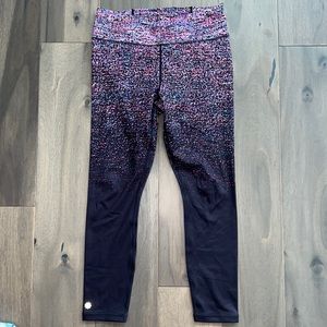 Athleta Black Multi Leggings Tights M